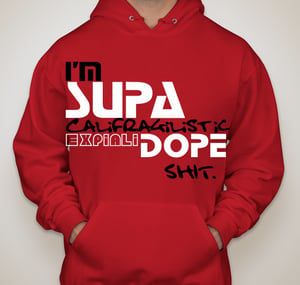 Image of True Red Supa Dope hoodies