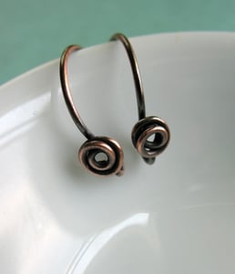 Image of 3prs Ant. Copper Swirl Ear Wires