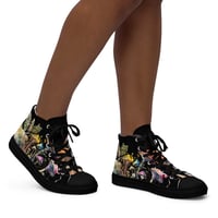 Image 2 of Beautiful Watercolor Mushroom/Mycology Women’s High Top Canvas Shoes