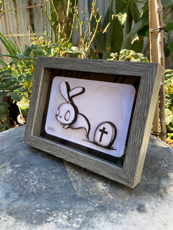 Image of "Ghost Bunny" Shadow Box