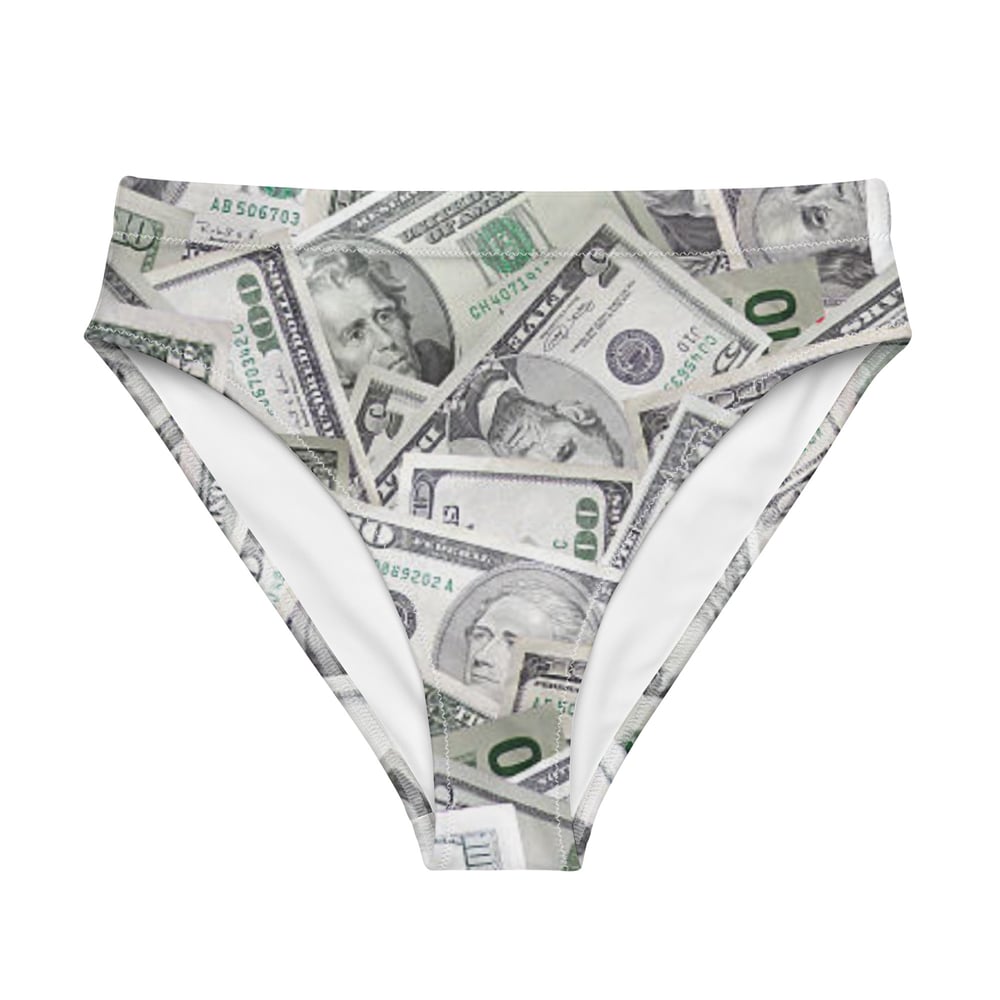 Image of Money Recycled high-waisted bikini bottom