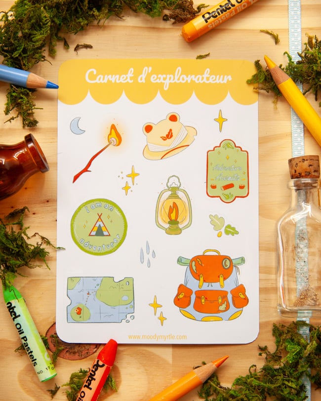 Feuille de stickers Carnet d’explorateur