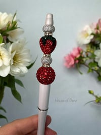Image 2 of Rhinestone Strawberry Pen
