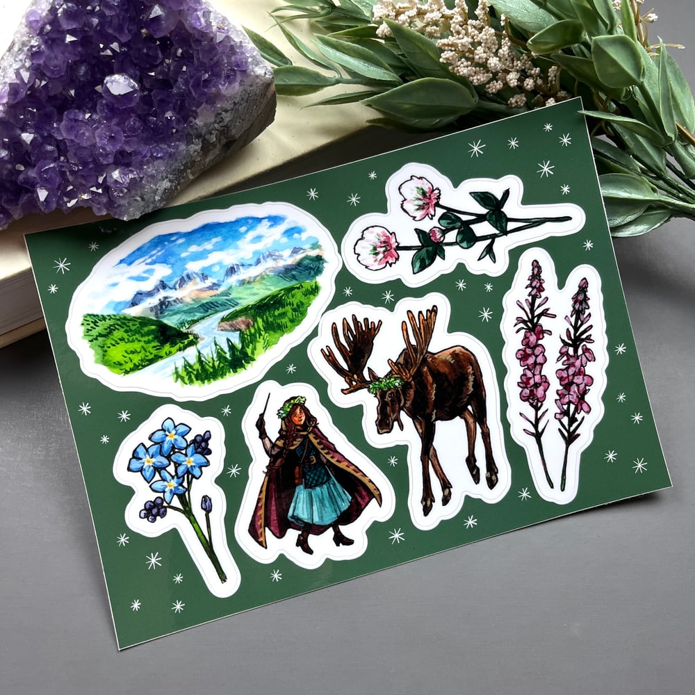 Moose Familiar Sticker Sheet