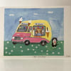 A5 art print -Mr Whippy ice cream van 