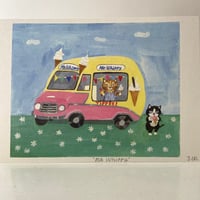 Image 1 of A5 art print -Mr Whippy ice cream van 