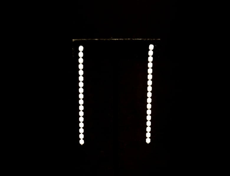 Image of White Pencil Pierced Earrings 