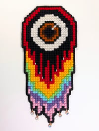 Image 1 of Rainbow Eye Cross-stitch 