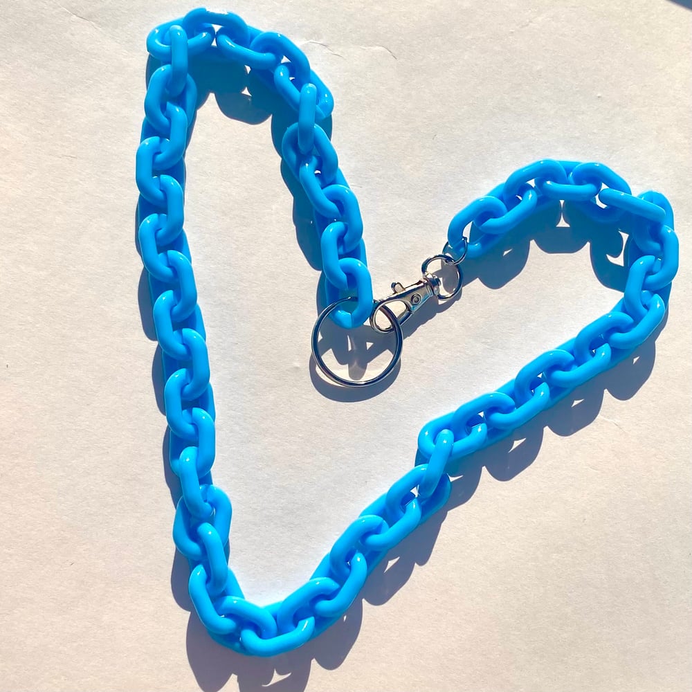 Image of Blue Chain Link Necklace