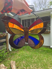 Image 1 of Stained glass rainbow butterfly