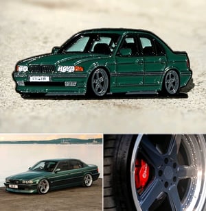 Image of KUWTB Kustoms E38 740i Vermont Green by @MyCarsMyWay