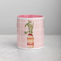 Image 1 of Yakult and flower illstruations Mug with Color Inside