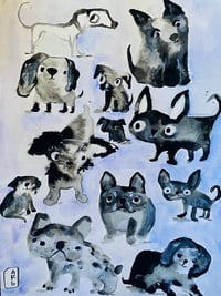 Image 3 of Dog Friends A fine Art Print 9” x 12” 