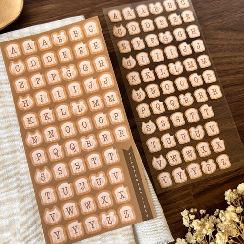 Image of 'Toast Alphabet' Sticker Sheet