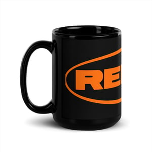 Image of Official Remco Toys - Black Glossy Mug (Orange logo)