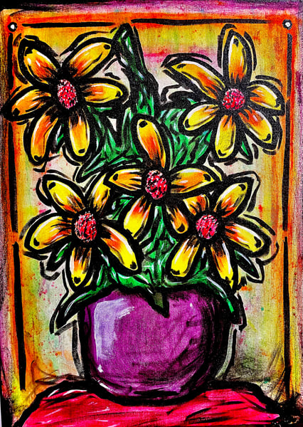 Image of Summer Bouquet Purple (Original 18x24 Canvas) by Chris Duda 