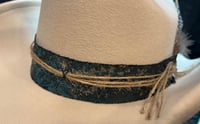 Image 3 of Cream Cowboy Hat Twine & Green Band