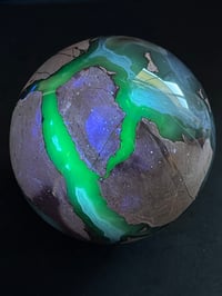 Image 14 of Large Volcano Agate Sphere UV #2112