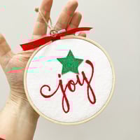 CHRISTMAS SALE ‘Joy’ Hoop Decoration