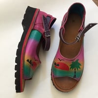Image 2 of Vintage hand painted sandals 