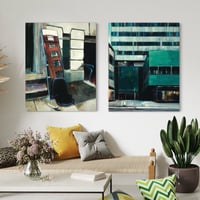 Image 10 of Painting / maleri / "København – Malerdrømme og tankestreger – Stoppestedet" / 80x100 cm