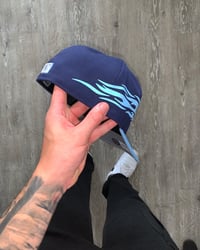 Image 2 of BLUE FLAME LA ANGELS CUSTOM FITTED CAPS