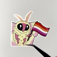 moth lesbian pride sticker