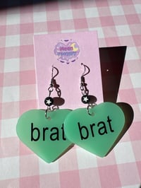 Image 1 of Brat Earrings 💚