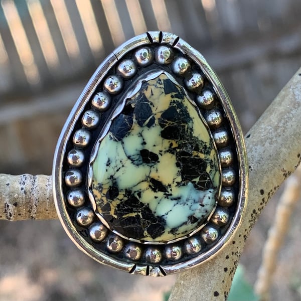 Image of Prince Variscite Handmade Sterling Silver Ring