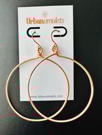 Image 2 of Extra Large Hoop (Copper) Earrings