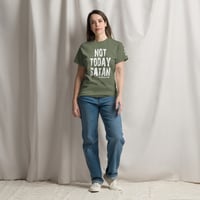 Image 1 of Not Today Satan Women's Tee - White