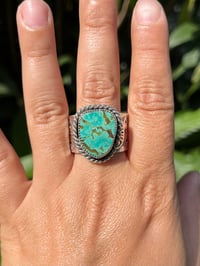 Image 2 of Sterling & Tyrone Turquoise Sz 14.5