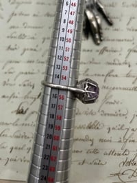 Image 7 of Magnifique bague en argent massif 800 poinçonné, améthyste, début 1900