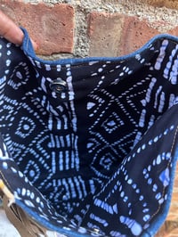 Image 4 of Denim Upcycled bag with fringe 