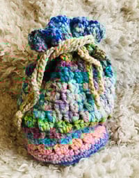 Image 1 of New Boho Drawstring Crocheted Bag Kit