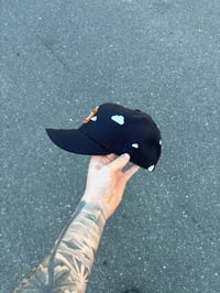 Image 5 of ORANGE BRIM NAVY PARTLY CLOUDY SAN DIEGO PADRES CUSTOM FITTED CAP