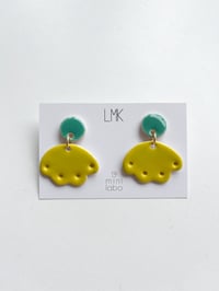 LMK x MINI LABO Paire de boucles d’oreilles céramique LULLABY citron