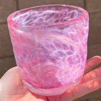 Image 1 of Pink whiskey glass