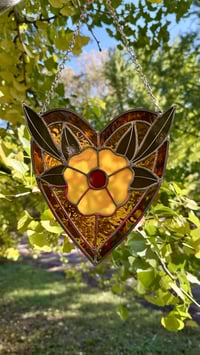 Image 1 of yellow flower heart