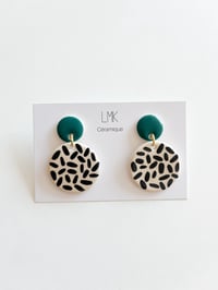 Paire de boucles d’oreilles céramique BOURRACHES canard 