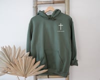 Image 1 of Redeemed Cross Christian Hoodie