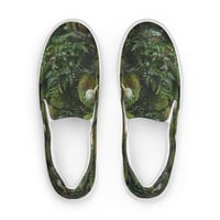 Image 2 of Men’s Flora and Fauna Goblincore Grunge Snails and Moss Slip-On Canvas Shoes