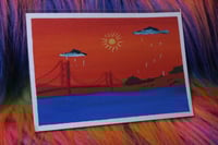 Image 2 of Golden Gate Bridge #1 Gouache Postcard 