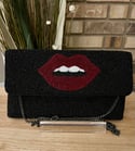 Crave Lips Handbag (Black)