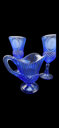 Image 7 of 3 Piece Avon Fostoria Cobalt George & Martha Washington