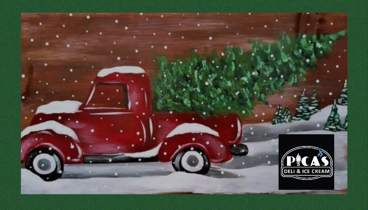 Image of Winter Canvas Paint Party 12/3 Pica's Deli and Ice Cream