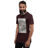 Image 11 of Antique Anatomical Illustration Human Skeleton and Landscape Unisex t-shirt