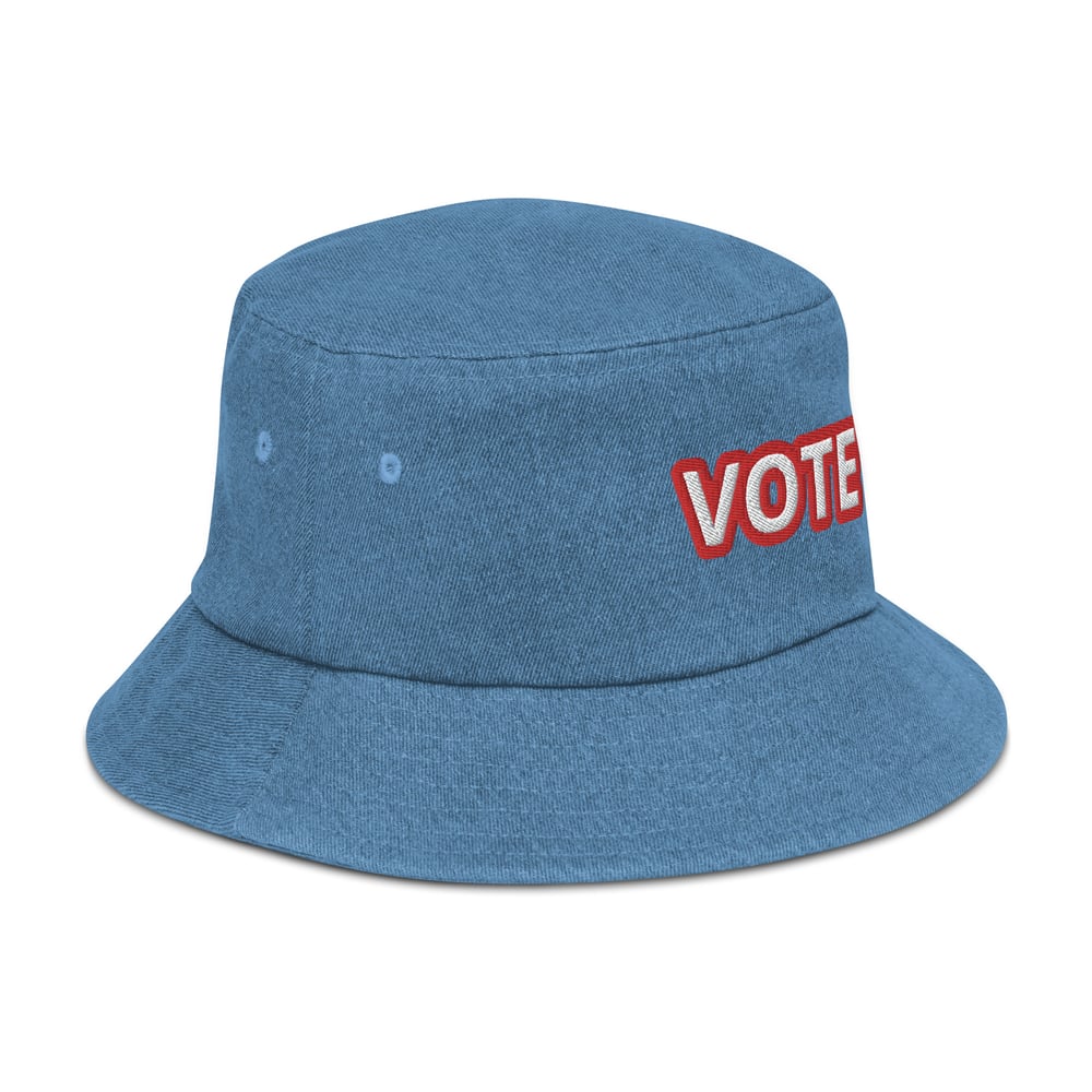 Image of VOTE Denim bucket hat