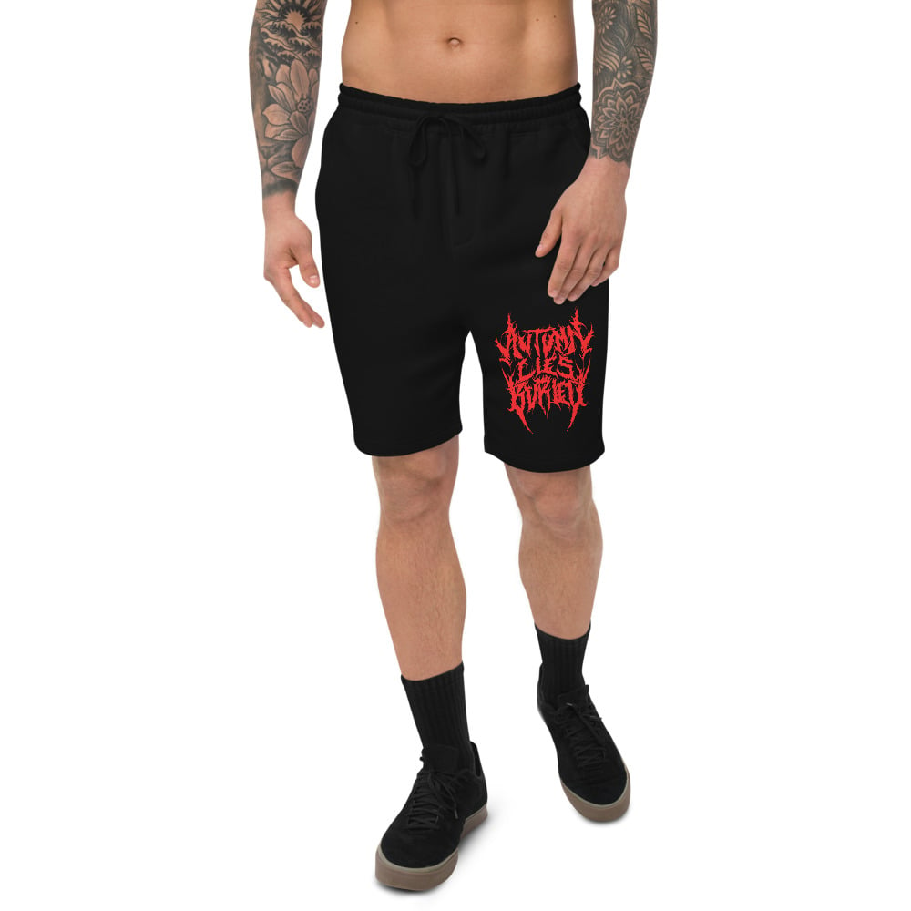 Red Slam fleece shorts