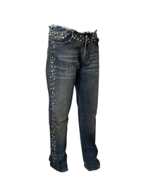 Image 2 of Voyage London crystal studded boyfriend jeans